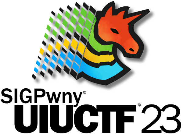 UIUCTF 2023 logo in the style of the Windows 95 logo